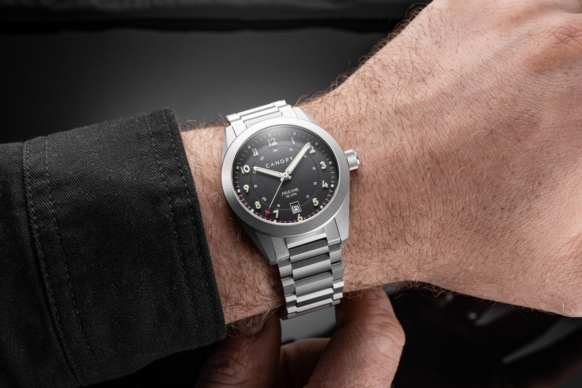 Field One Black worn on the wrist