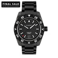 Canopy Wake One Midnight black DLC dive watch, front view, marked Final Sale: no returns or exchanges